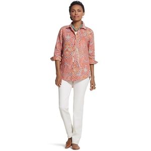 !!! NWOT Bright Chico's Linen Shirt